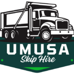 Umusa Skip Hire collecting a full skip bin from a construction site